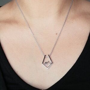 Mountain Skyline Pendant Necklace in Silver